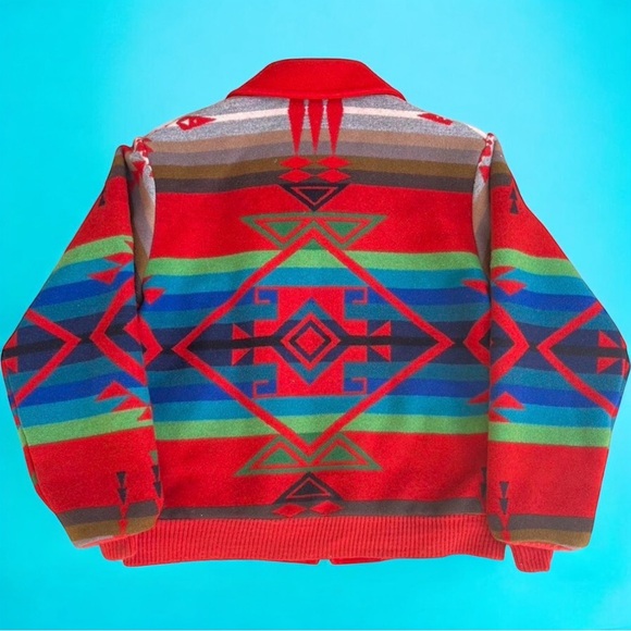 Pendleton High Grade Western Wear Aztec Wool Jacket M USA - Picture 3 of 5